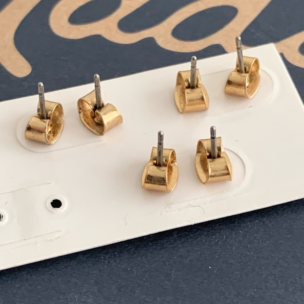 Madewell Tiny Stud Earrings (3 -Pair Bundle) - image 2